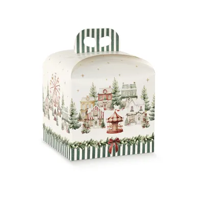 Cartone panettone 20x20 verde