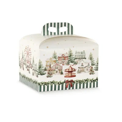 Cartone panettone 24x24 verde