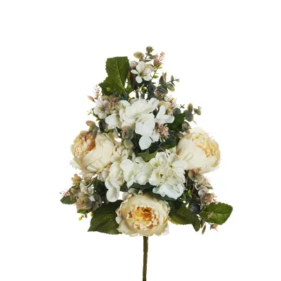 Peonia-ortensia frontale cm.54 bianco