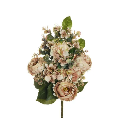 Peonia-ortensia frontale cm.54 beige