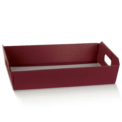 Cesto cartone 40x30 bordeaux