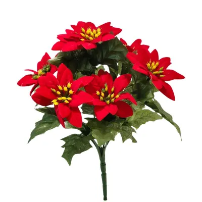 Poinsettia mazzolino cm.26 rosso