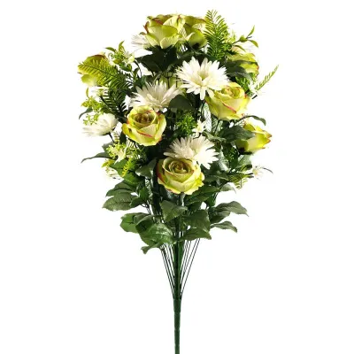 Rosa-margherita mazzo cm.67 verde