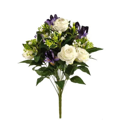 Iris-rose mazzo cm. 55 crema