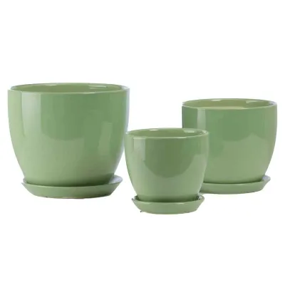 Cachepot tondo diam.23 menta (set 3)