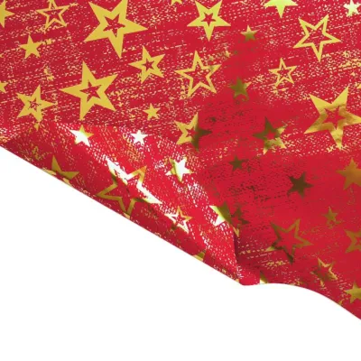 Sottov. cp d.60 fabric star rosso (pz.50)