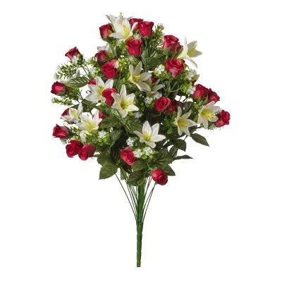 Gigli rose mazzo cm.68 rosso