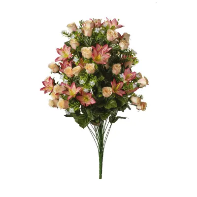 Gigli rose mazzo cm.68 salmone