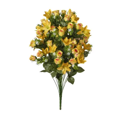 Gigli rose mazzo cm.68 giallo