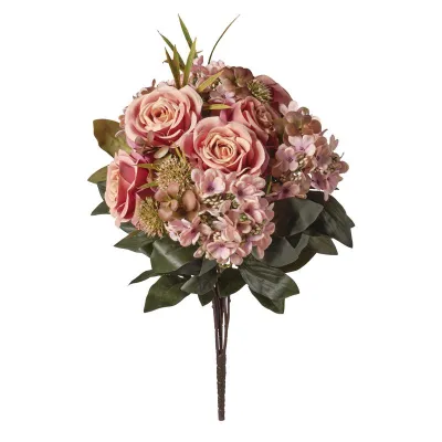 Rosa ortensia mazzo cm.50 pesca