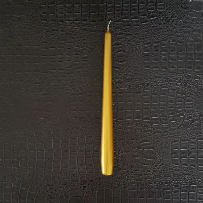 Candela conica 25 m oro (pz 12)