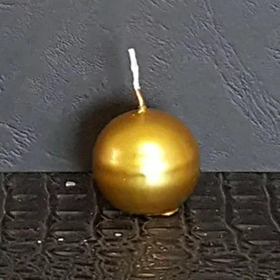 Candela sfera metal 032 oro (pz 24)
