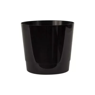 Coprivaso pvc con ruote d.30 nero