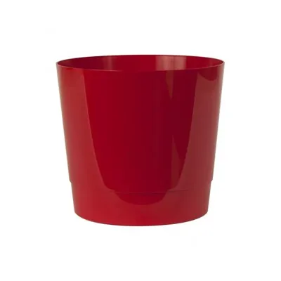 Coprivaso pvc con ruote d.30 rosso