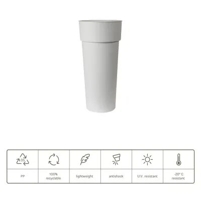 Tv-vaso duo h.80 bianco