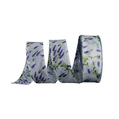 Nastro df lavanda mm.40 m.25 bianco