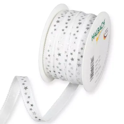 Nastro mm.15 m.25 l.stars bianco