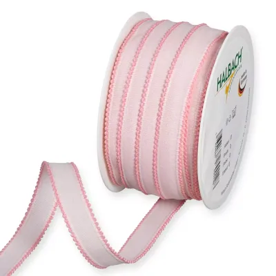 Nastro cotone bordo mm.15 m.25 rosa