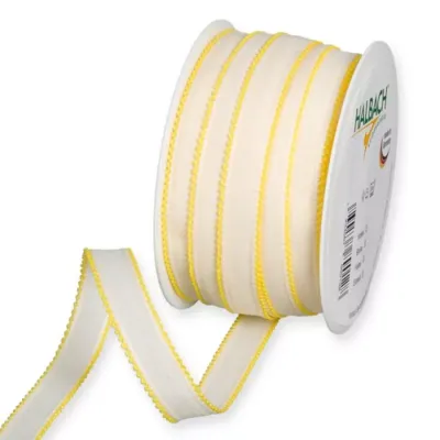 Nastro cotone bordo mm.15 m.25 giallo