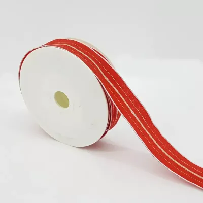 Nastro mm.25 m.25 righe rosso