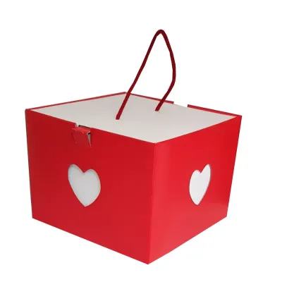 Portadolci cartone 24x24 rosso