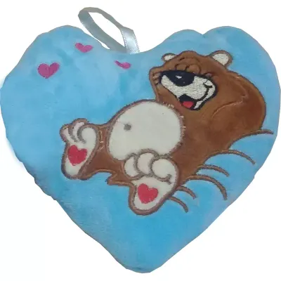Pupazzo cuore cm.15 azzurro