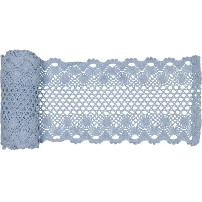 Table runner pizzo cm.12 m.1,80 azzurro