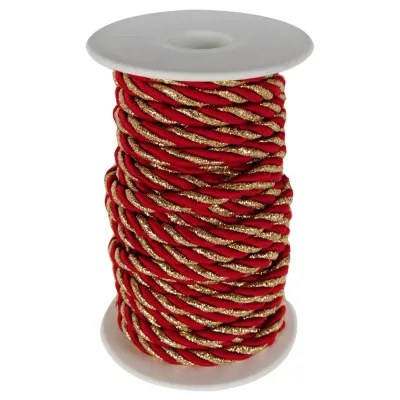 Cordino mm.06 m.10 glittercord rosso