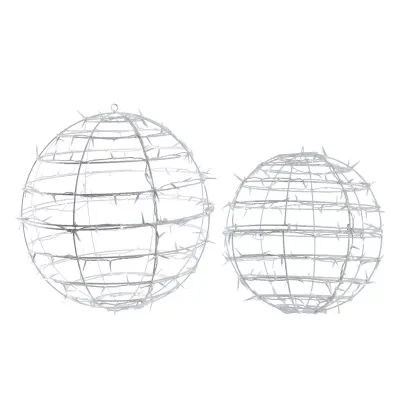 Sfera led d.50 bianca set 2 pezzi