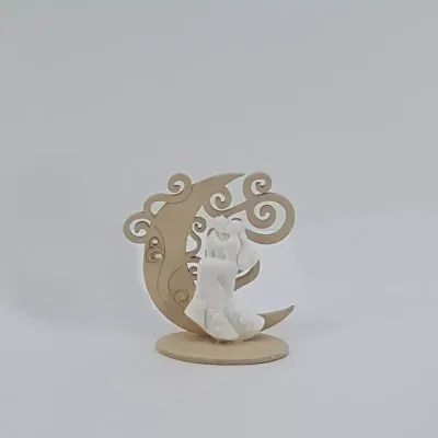 Sposi con luna h.7 naturale (pz.6) 