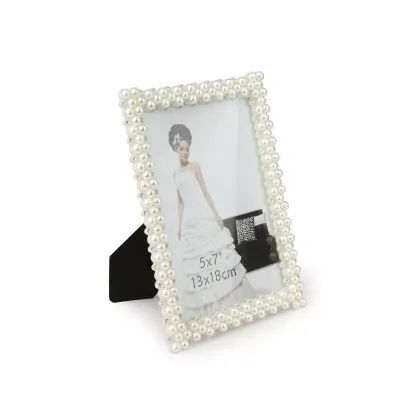 Cornice portafoto con perle 