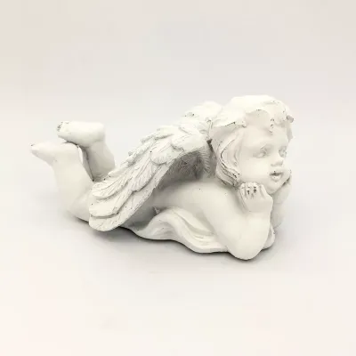 Angelo resina sdraiato bianco h.18