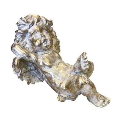 Angelo sdraiato cm.36 dorato