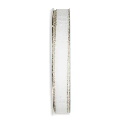 Nastro linen edge mm.15 m.20 bianco