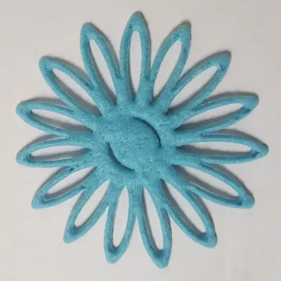 Fiore feltro 7 cm.  azzurro (20 pz)