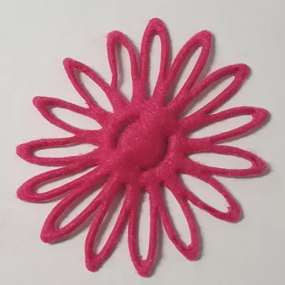 Fiore feltro 7 cm.  fuxia (20 pz)