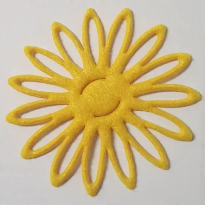 Fiore feltro 7 cm.  giallo (20 pz)