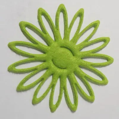 Fiore feltro 7 cm.  verde(20 pz)