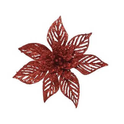 Gl-poinsettia clip rosso