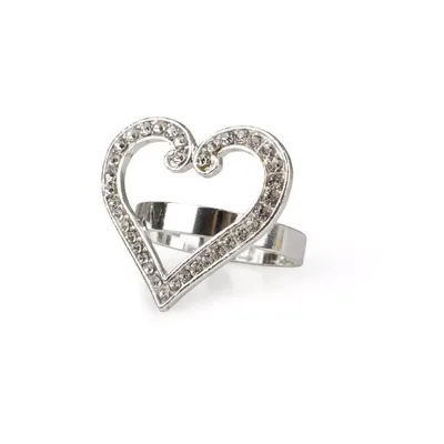 Portatovagliolo cuore con diamantini 