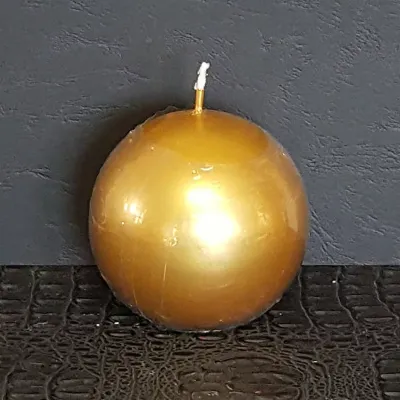Candela sfera metal 08 oro (pz 8)
