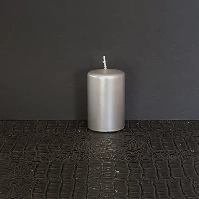 Moccolo metal d.05 h.08 argento  (pz 12)