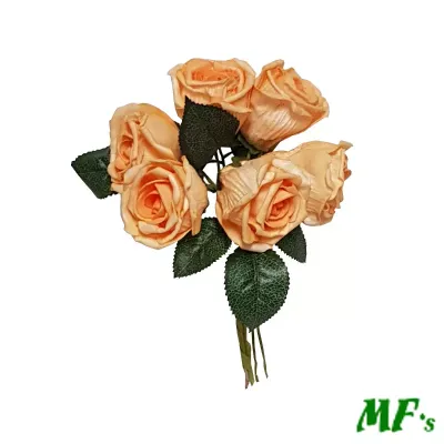 M6-foam rose mazzo x 6 arancio