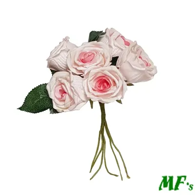 M6-foam rose mazzo x 6 rosa