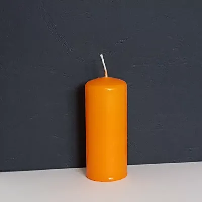 Moccolo e d.05 h.10 arancio  (pz 12)