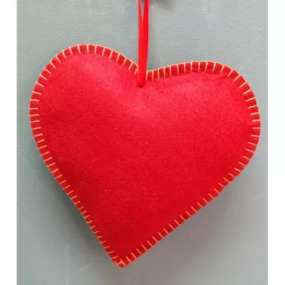 Cuore feltro 20 rosso (pz.4)