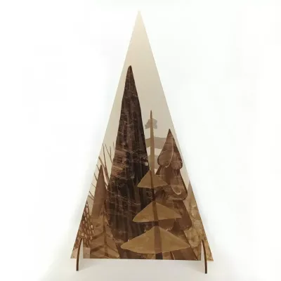 Albero legno h.112 brown