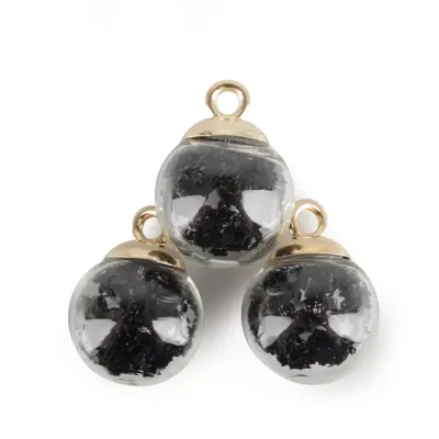 Perla mm.10 con stelline nero (pz.36)