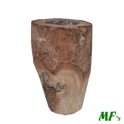 Cachepot legno d. 22 h. 40