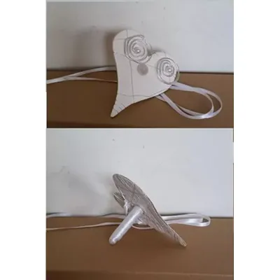 Cuore carta con fialetta pvc 